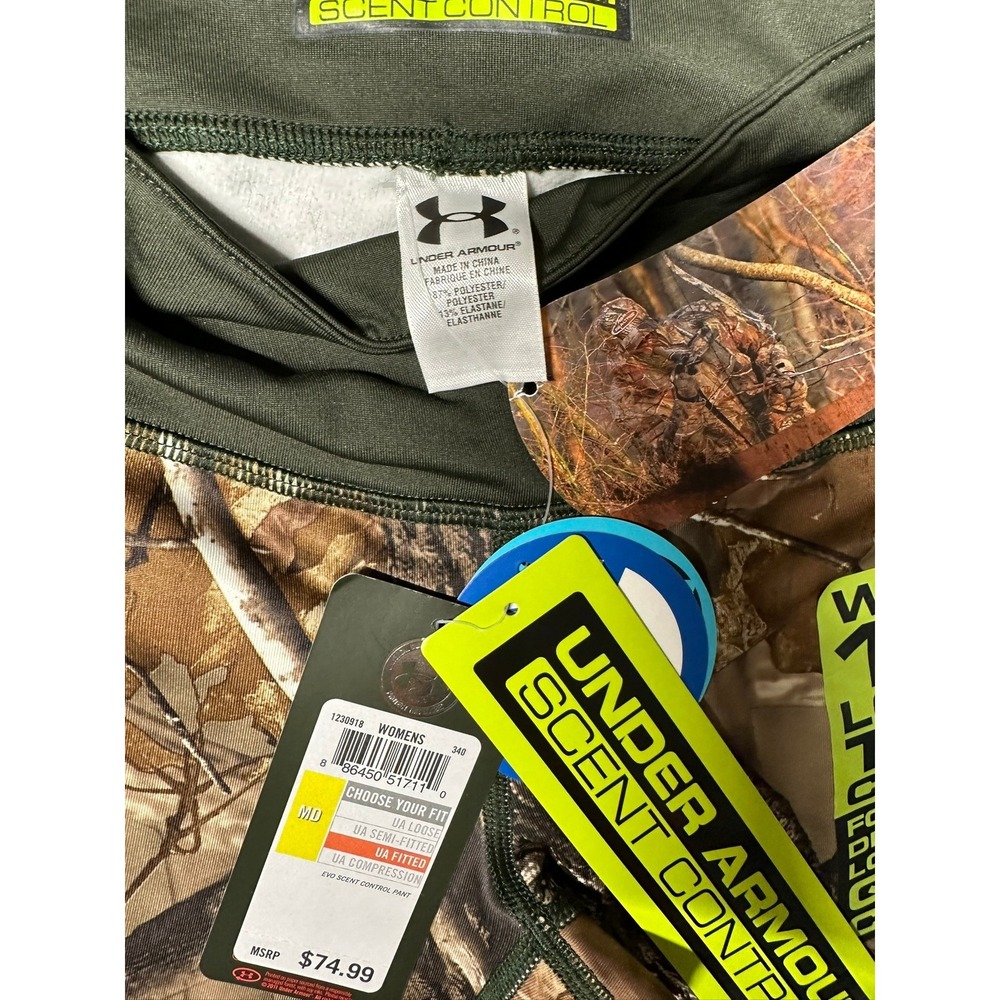 Under Armour Hunting Pants Womens Medium Camo NEW Scent Control 1230918 - Picture 4 of 11